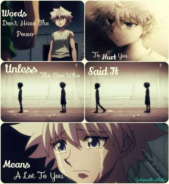 This was so hard to watch! The moment when Gon turns away from Killua.