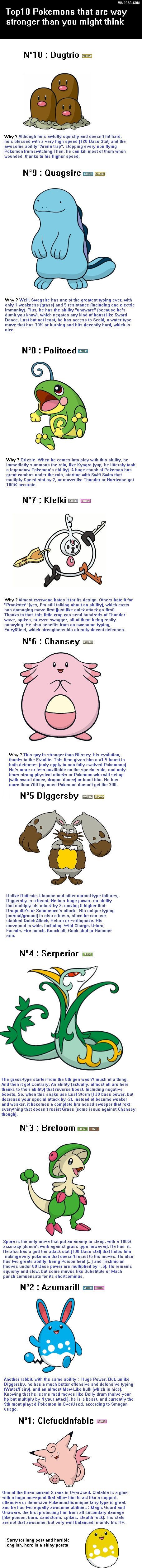 Top 10 Pokemons that are way stronger than you think