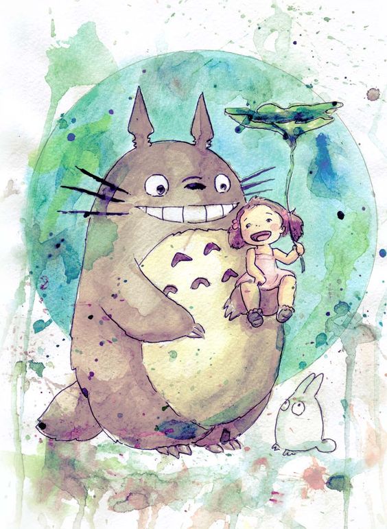 Totoro art So far, no hands do not reach to see this cartoon. A cartoon, among other things, a cult. See how much awesome artifacts at the network walks. Favorite Totoro.