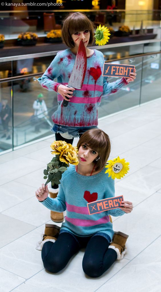 undertale cosplay frisk paccifist and genoicide