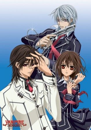 Vampire Knight.  Incredibly dramatic.  This love triangle is absolute torture. I'm still torn.  The anime was great!!