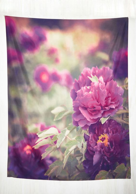 Viewpoint in Time Tapestry - Multi, Floral, Print, Dorm Decor, Spring, Best, Purple
