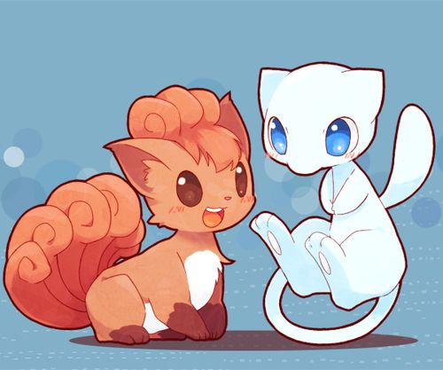 Vulpix and Mew