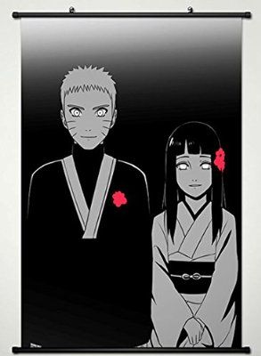 Wall Scroll Poster Fabric Painting For Anime Naruto Uzumaki Naruto & Hyuga Hinata 640 L
