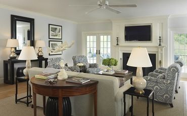 Watch Hill Living Great Room Media Coastal TraditionalNeoclassical by Ken Gemes Interiors
