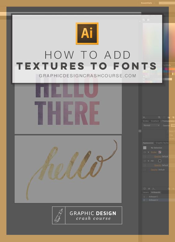 WHERE TO GET FONT TEXTURES: Gold Foil (similar) Watercolor (similar) Other awesome textures & effects So you finally found the perfect font for your project. Now, you want to add a little oooomphhhh!  to stand out and add extra personality. In this Adobe