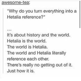 Why Hetalia references are OK to make everywhere | Tumblr
