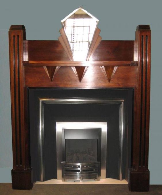 1930's Art Deco style fireplace