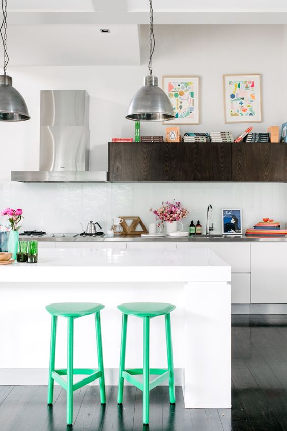 A little pop of color in the kitchen
