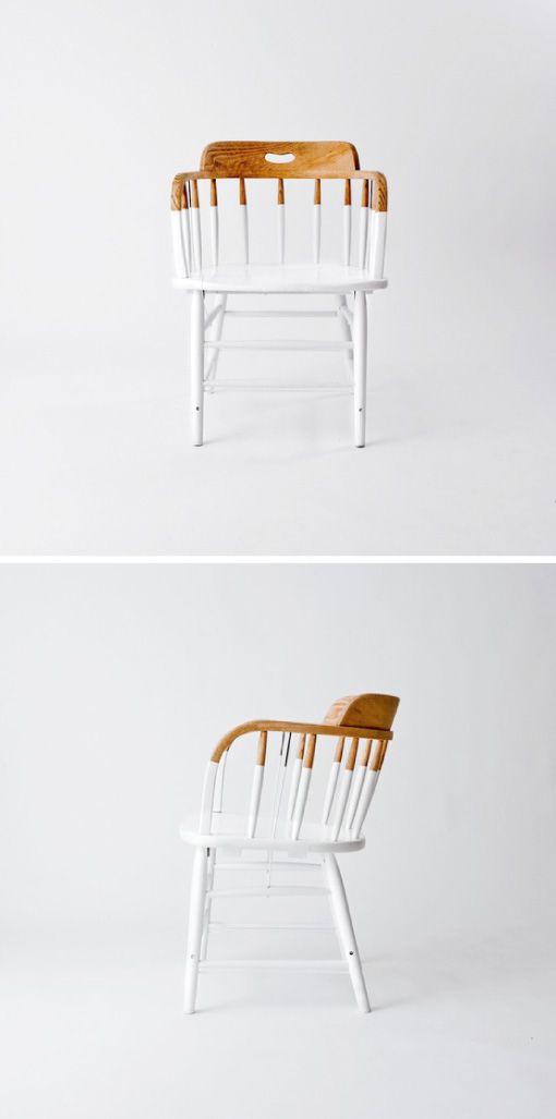 chair DIY But what if the wooden part was gold or black instead? Love  this chair is also kinda freaking me out. Idk why!