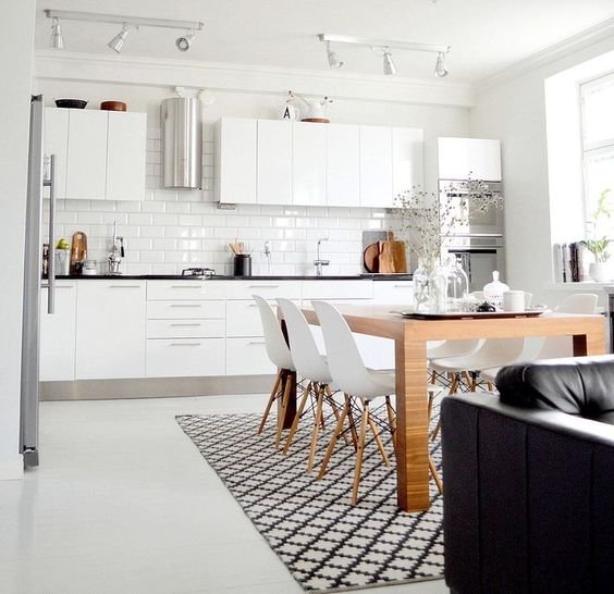 Clean + white modern kitchen