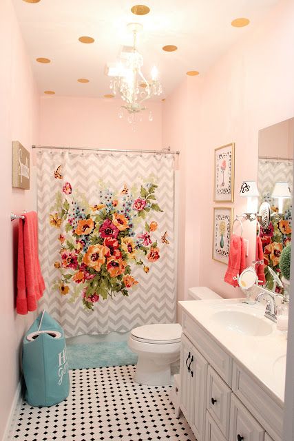 Girls' Bathroom Mini Makeover (in One Afternoon!) paint color: Sherwin Williams Diminutive Pink