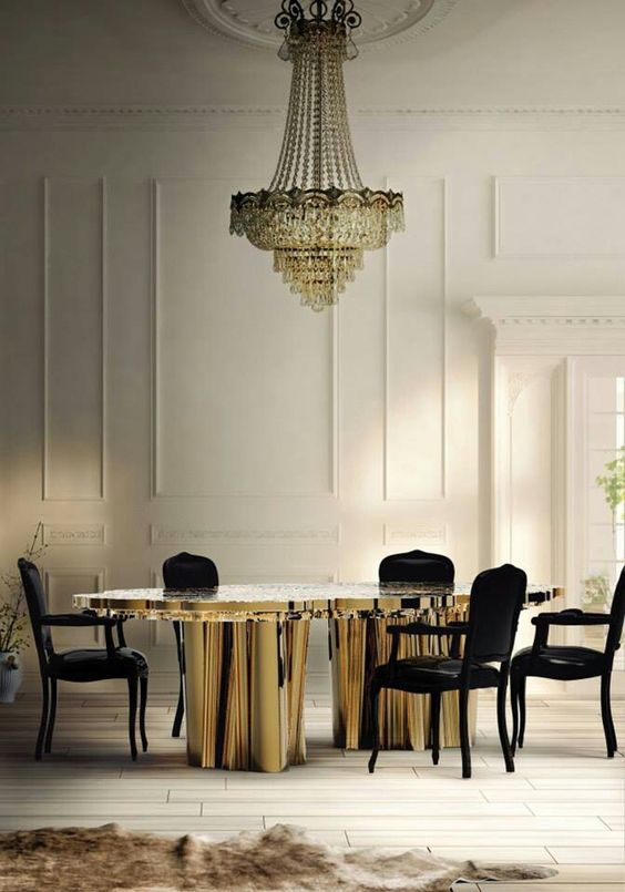 Modern. Vintage. Glam. Gold. Black. White. Home. Dining. Design. Decor. Chandelier. Opulence. Disco. Art Deco. Gatsby.