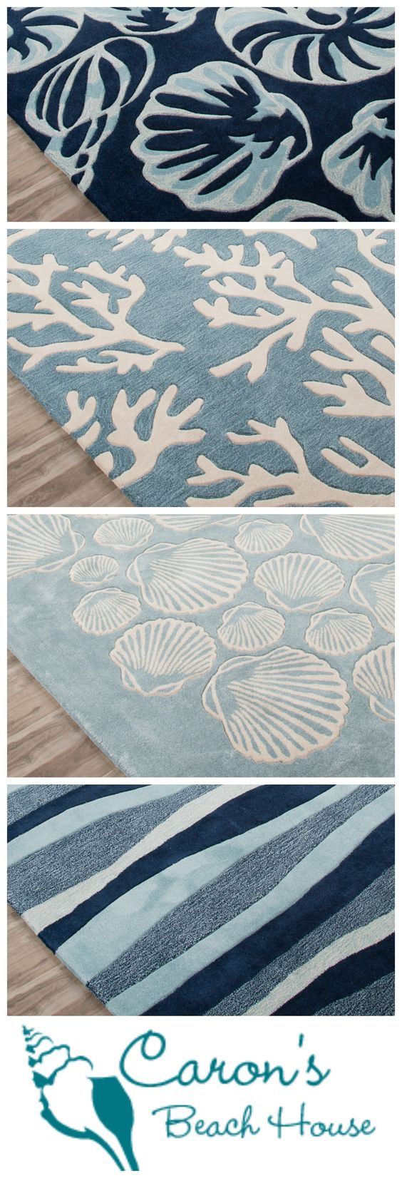 Need a seaside escape? Create your own coastal retreat without ever leaving home - Try a new blue plush coastal area rug!