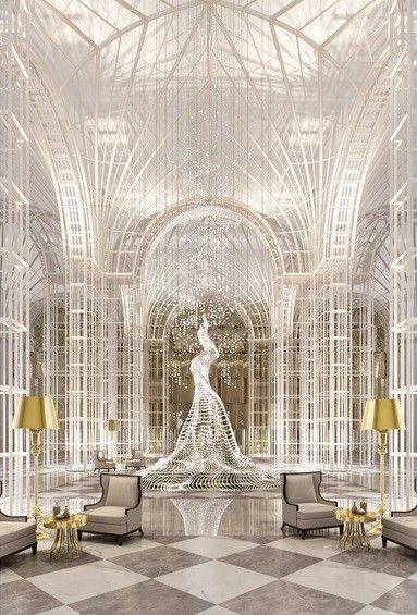 Silver interior CHANEL HOTEL-Polished Ends Concierge Lifestyle Management & Event Design. NYC-Westchester #Luxury #hotel #interior