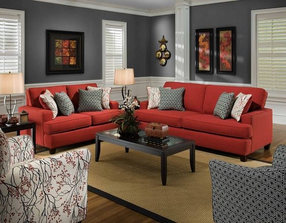 This is the Color Grey for Living Room W/ Correct Sofa & Love  the Accent  shutters in Living Room