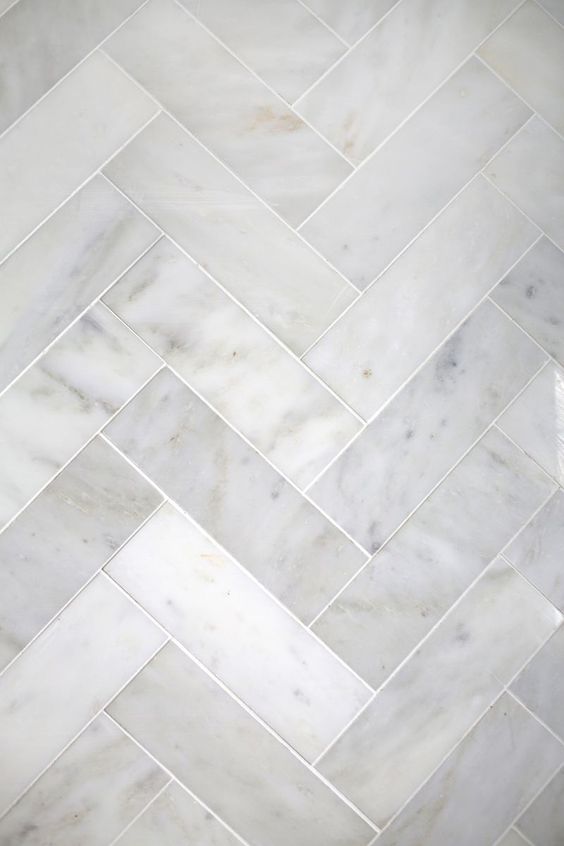 Try This: Herringbone Marble Tile | A Beautiful Mess | Bloglovin’