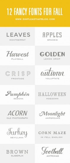 14 Fancy Fonts for Fall - Simple as That Blog