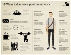 18 Ways To Be More Positive At Work #Infographic