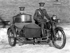 1924 Brooklyn Cops in Harley Davidson with sidecar.