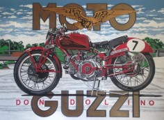 1946 moto guzzi "dondolino" painted by the "good son"