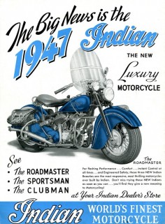 1947 Indian Motorcycle ad
