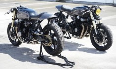 2 is better than 1. Honda CB750 ‪Cafe Racer‬ "The Bonesheart Specials" by deBolex Engineering #caferacer #motorcycles #motos | 