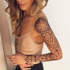 31 of the Prettiest Mandala Tattoos on Pinterest | Sleeved Henna