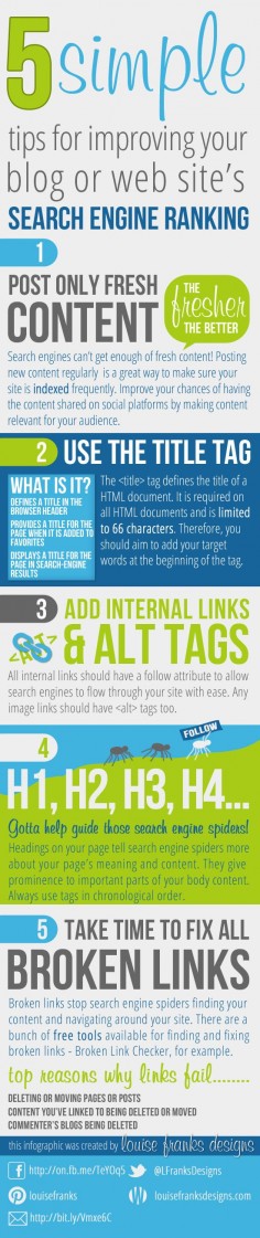 5 simple tips for improving your blog or web site's #infografia #infographic #seo | Propel Marketing