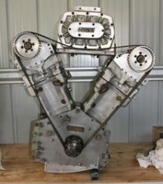 5000cc Merlin V-twin motorcycle engine