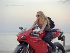 A girl and her Ducati