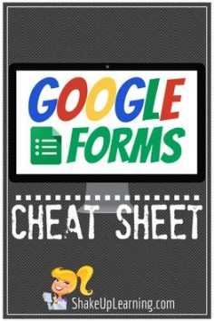 A Google Forms Cheat Sheet for Teachers! Google Forms is a powerful tool for teachers, and while it may seem very simple at first, it is loaded with options and features for teachers. This Google Forms Cheat Sheet will help new and novice users learn how to create and use powerful forms, surveys and assessments. You will find form setting highlights, and a detailed table of all question types. A great resource for even the most Google-savvy teachers.