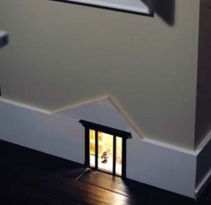 A Tiny Baseboard Mouse House | 41 Coolest Night Lights To Buy Or DIY