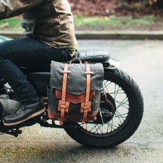 After riding with backpacks on our moto-camping road trips last year, we decided this needed to happen. This is the first prototype- and many things may change, but I'm proud of it in spite of my own critique. Planning to revise, test, and then make these available to all the people sometime later this year.