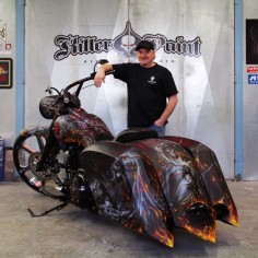 Airbrushed Knights Templar Motorcycle, Airbrushed by Mike Lavallee of Killer Paint - 