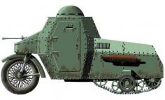 an armoured motorcycle by Russian design engineer Kareev Barinov 1942.