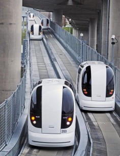 And another  Ultra Pod. the driverless electric car transport system at Heathrow Airport.