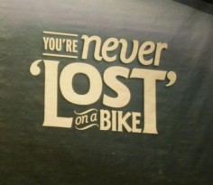 And that's the truth. Love riding a bike. :)