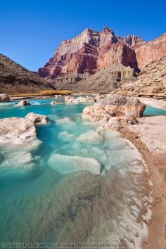 Aqua blue waters of the LIttle Colorado River, Grand Canyon National Park, Arizona | Patrick J Endres