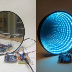 Arduino-controlled RGB LED Infinity Mirror checkout our video DIY 