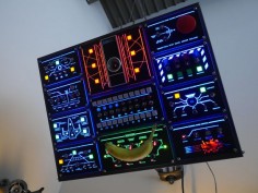 Arduino controlled super control panel interfaces with PC