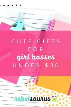 Are you a girl boss or a female entrepreneur or blogger?  Or maybe you know someone who is who needs a fancy gift. :)  Here are some awesome, empowering cute gifts for girl bosses under $30 to inspire them to keep chasing after their dreams.