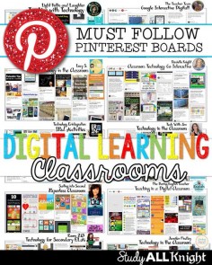 Are you looking for awesome technology Pinterest boards for teachers to follow? Then you'll love this post! You'll get ideas for iPads, tablets, Google classroom, 1:1, apps, organization of technology, classroom management revolving around technology, and