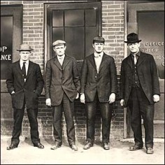 Arthur Davidson, Walter Davidson, William Harley and William Davidson - founders of Harley Davidson.