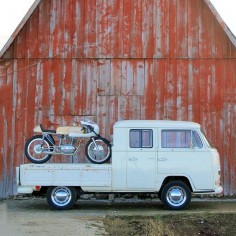 At Union Motorcycle Classics, even the delivery vehicles have style.