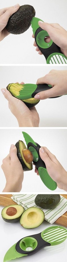 Avocado Slicer - Pit, Slice & Remove Avocados With Ease. #kitchen #gadgets #prep