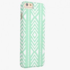 Awesome iPhone 6 Case! Cool Mint Green Tribal Pattern Barely There iPhone 6 Plus Case. It's a completely customizable gift for you or your friends.