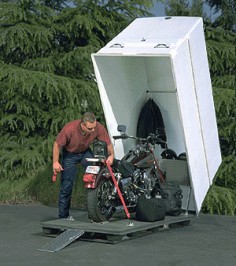 Awesome shed! Love how you can lock it AND protect you bike from the elements.