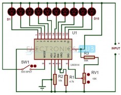 Battery Level Indicator Circuit Diagram