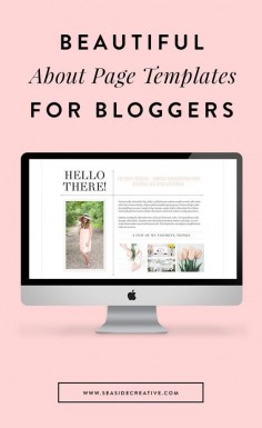 Beautiful About Page Templates for Bloggers! Easy to customize and add personality to your website.